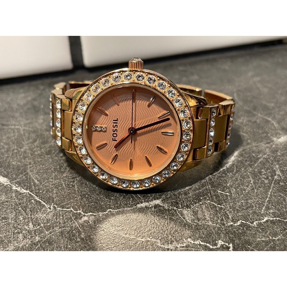 Ladies Copper Tone Fossil Watch - New Battery